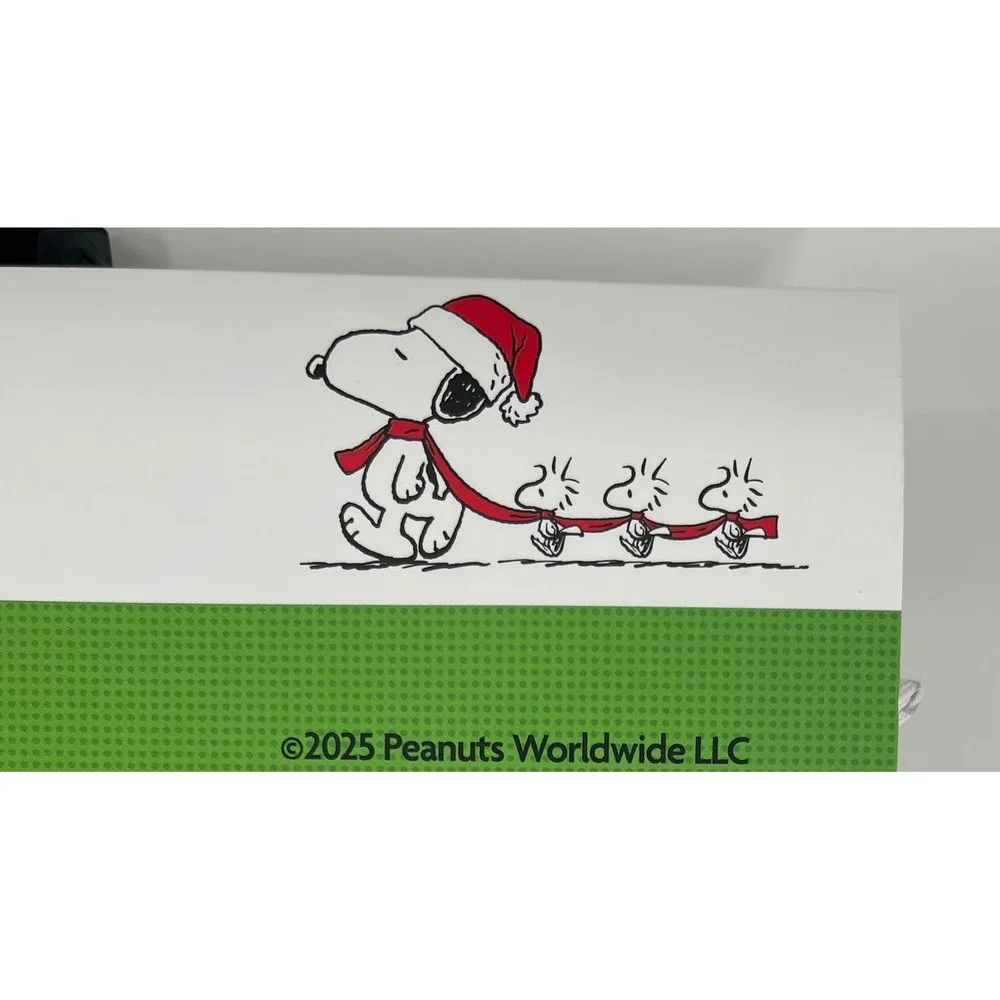 New Peanuts Apron Women OS White Red Excellent Snoopy Christmas Stocking Cotton